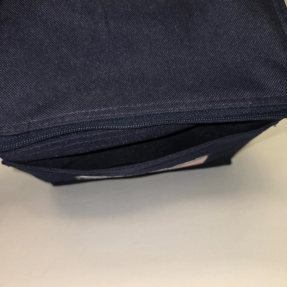 Snap-on Insulated Lunch Bag Cooler Zipper Navy USA‎ Logo Compact
